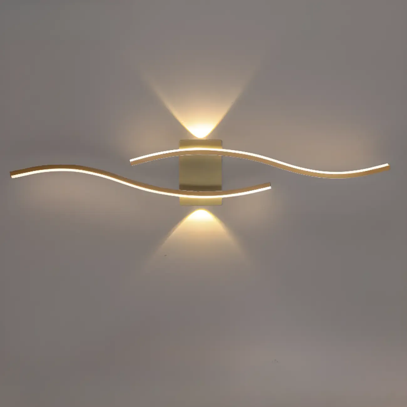 Modern Geometric LED Wall Sconce in Chalk Silica Gel Image - 15