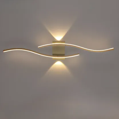 Modern Geometric LED Wall Sconce in Chalk Silica Gel Image - 15