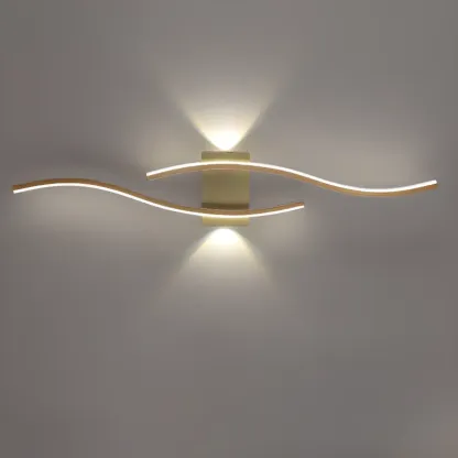 Modern Geometric LED Wall Sconce in Chalk Silica Gel Image - 17