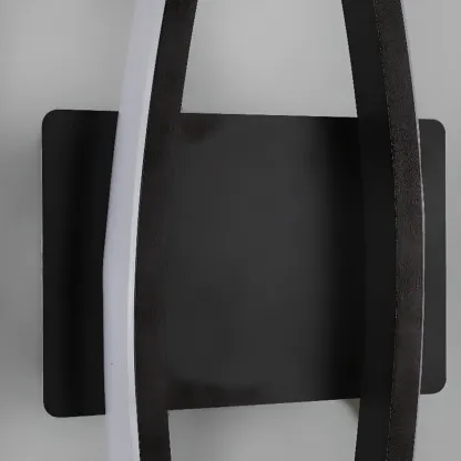 Modern Geometric LED Wall Sconce in Chalk Silica Gel Image - 19