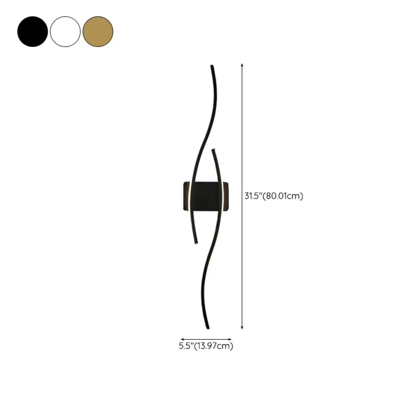 Modern Geometric LED Wall Sconce in Chalk Silica Gel #size | homeyfad