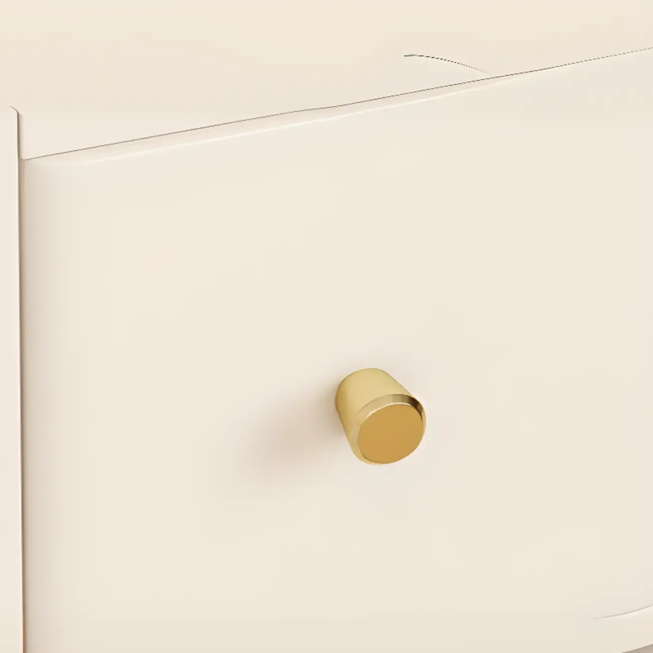 Trendy Narrow Stone Countertop 2 Tiers Drawer Nightstand Image - 12