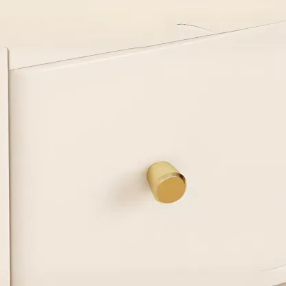 Trendy Narrow Stone Countertop 2 Tiers Drawer Nightstand Image - 12