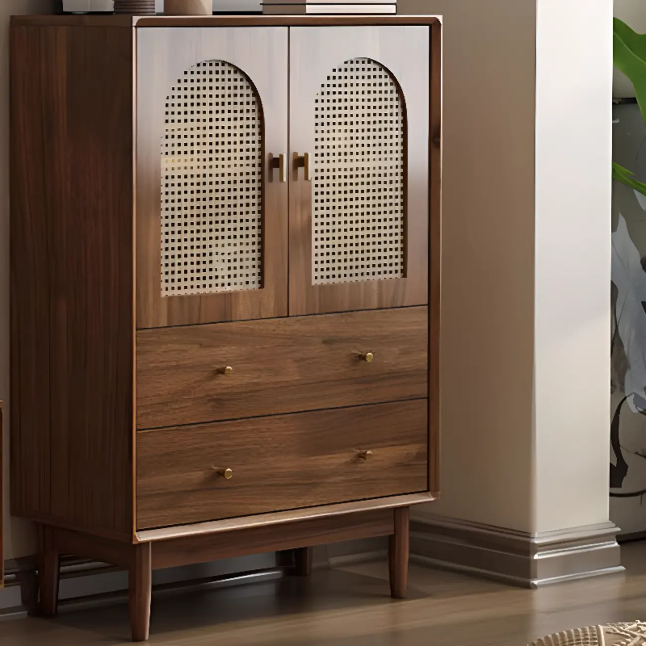 Modern Elegant White Lumber Storage Cabinet with Glass Doors Image - 8 | homeyfad