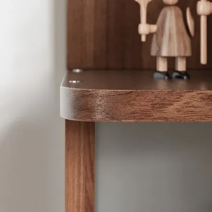 6-Tier L-Shaped Wood Nut-Brown Open Corner Bookcase Image - 17