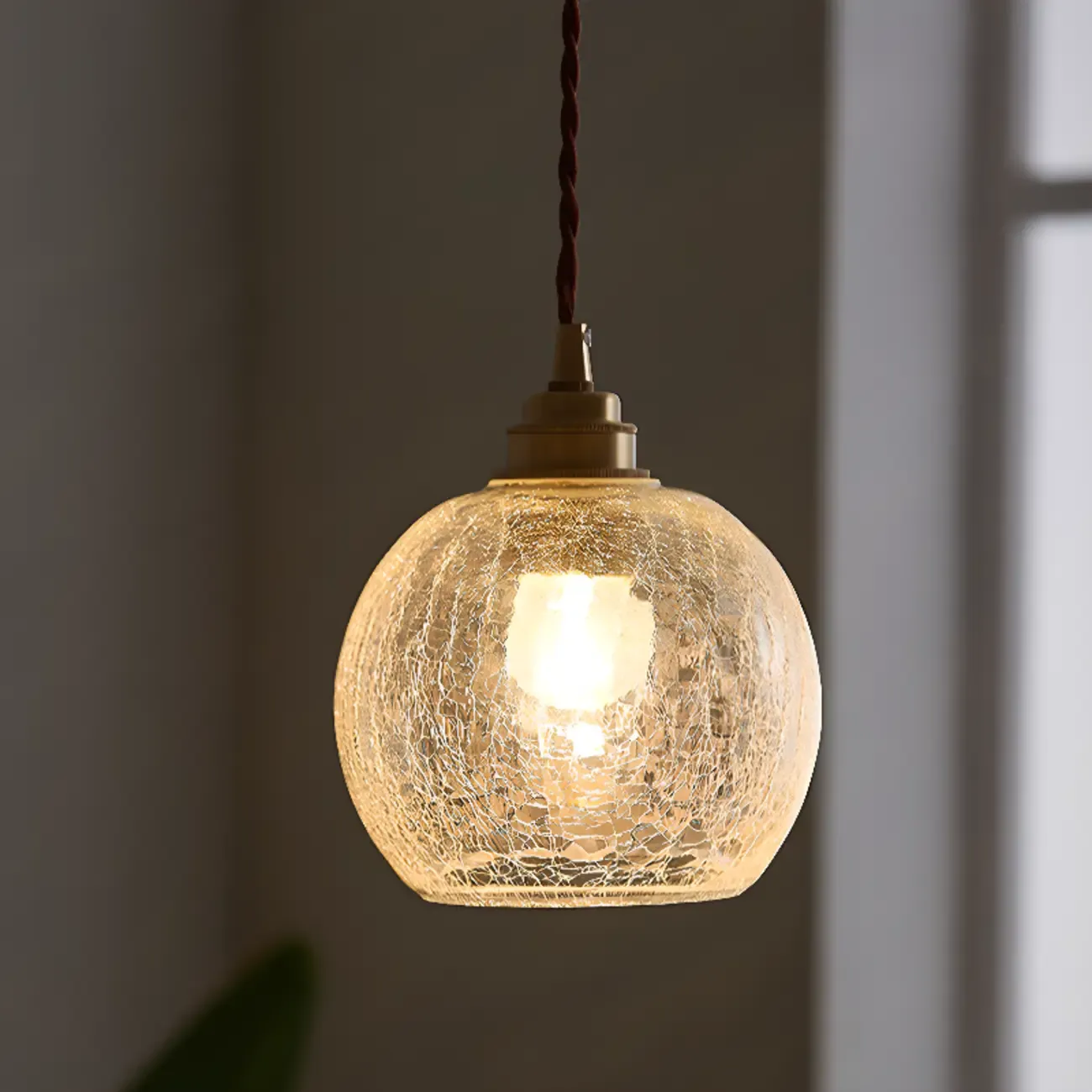 Modern Adjustable Clear Glass Globe Kitchen Pendant Light Image - 3