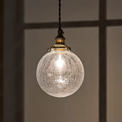 Modern Adjustable Clear Glass Globe Kitchen Pendant Light Image - 4