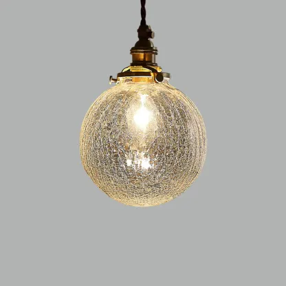 Modern Adjustable Clear Glass Globe Kitchen Pendant Light Image - 6