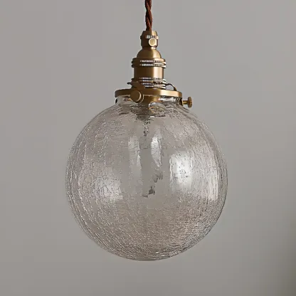 Modern Adjustable Clear Glass Globe Kitchen Pendant Light Image - 10