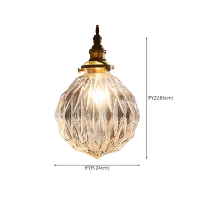 Modern Adjustable Clear Glass Globe Kitchen Pendant Light Image - 20