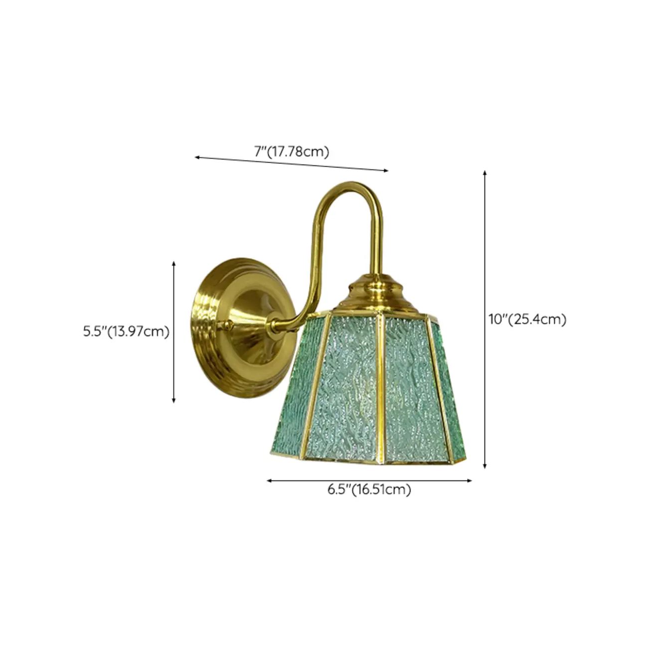 Vintage Gold LED Wall Sconce with Glass Shade for Indoors Image - 12 | homeyfad
