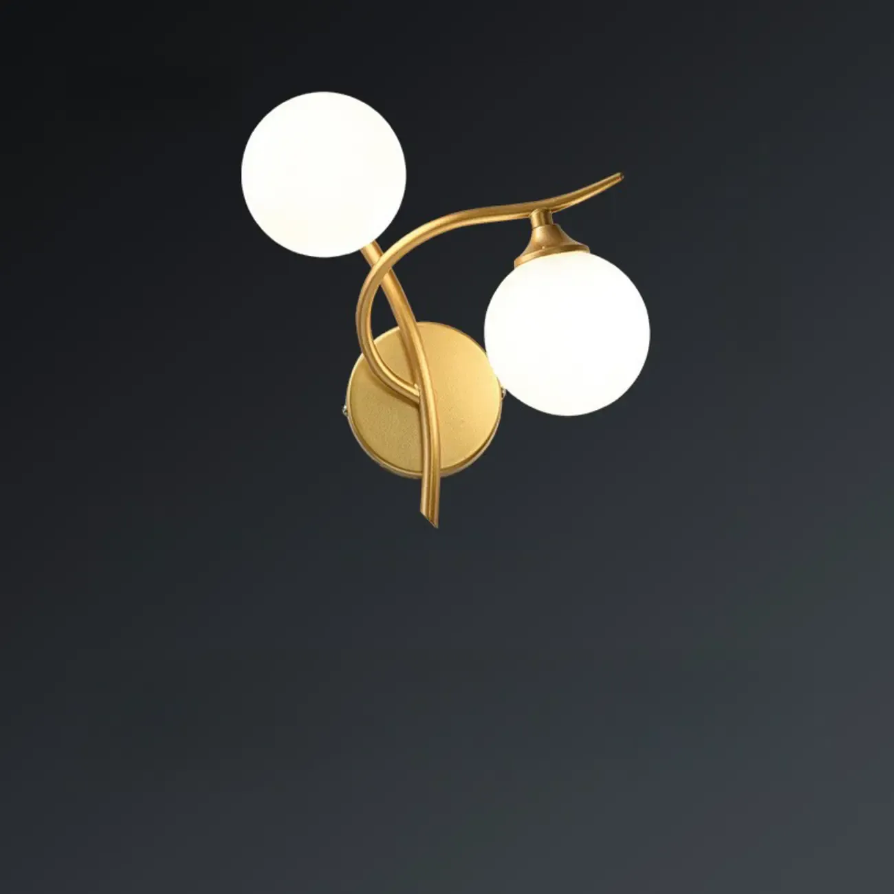 Modern Globe Wall Light with Chalk White Glass Shade Image - 6