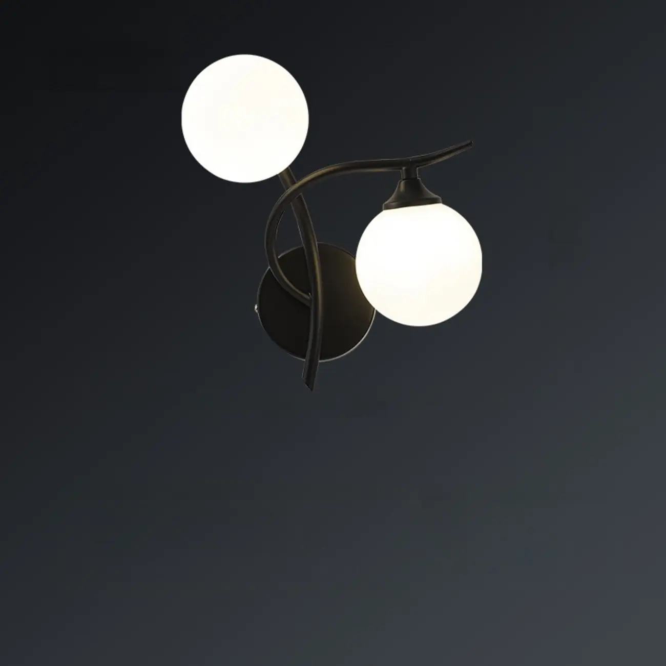 Modern Globe Wall Light with Chalk White Glass Shade Image - 9 | homeyfad