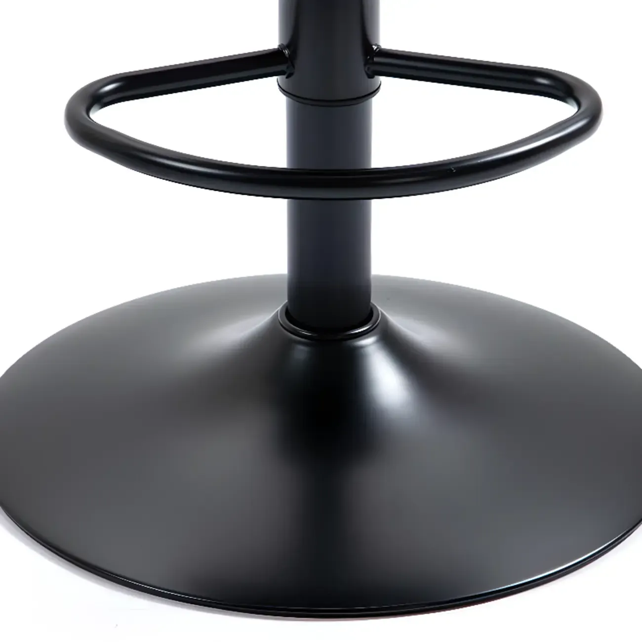 Minimalist Faux Leather Adjustable Swivel Bar Stools Image - 8