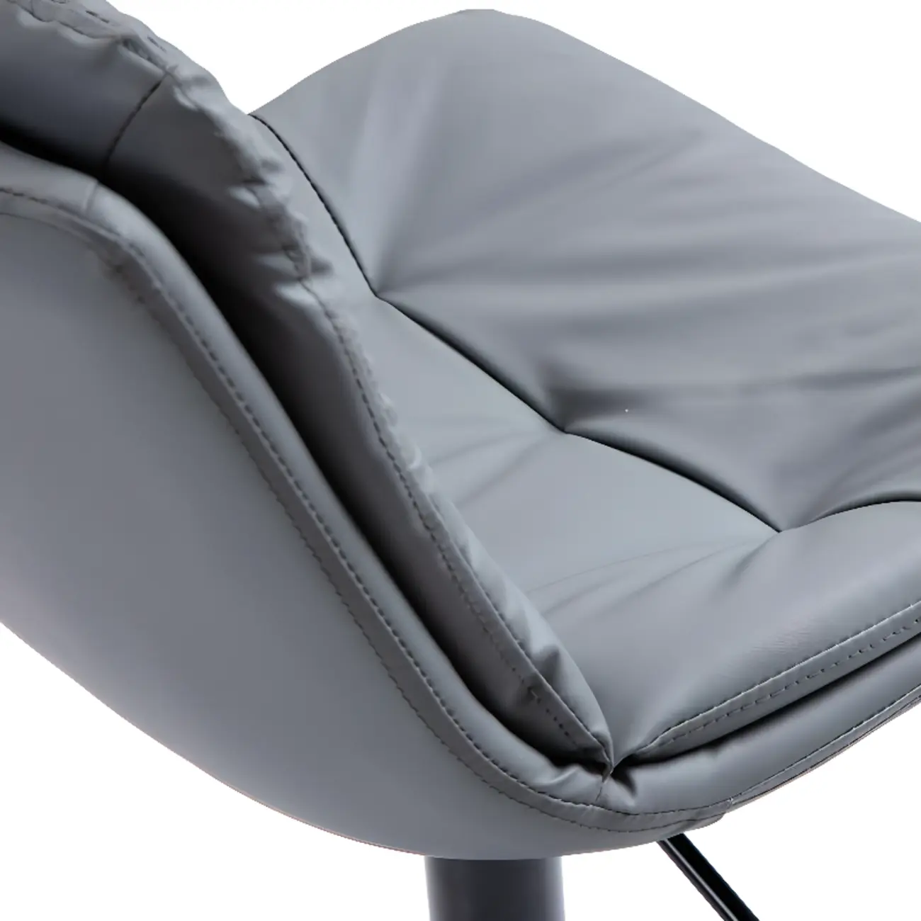 Minimalist Faux Leather Adjustable Swivel Bar Stools Image - 5 | homeyfad
