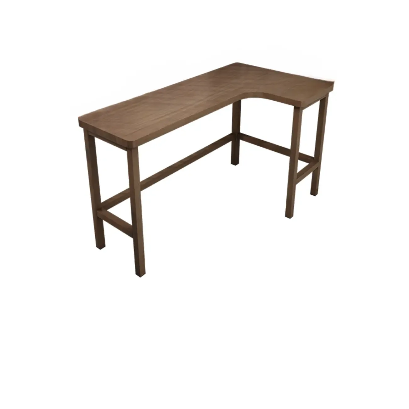 Free Form Brown Wooden Footrest Bar Tables Image - 2