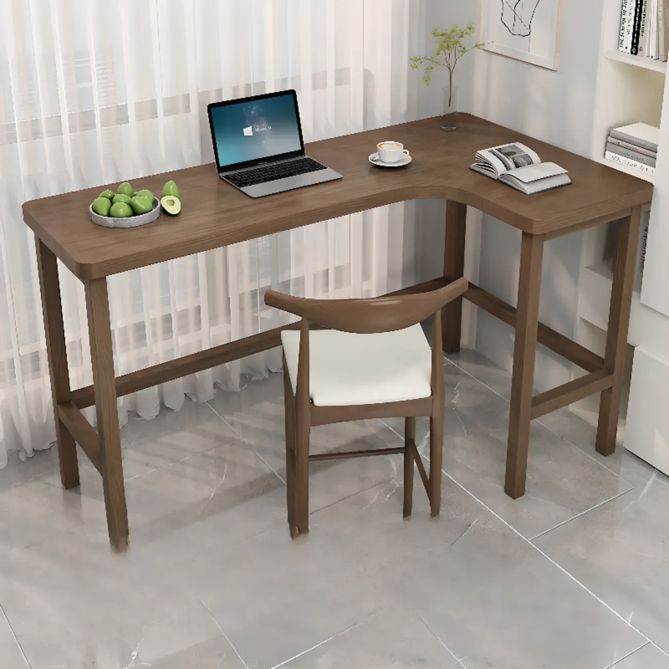 Free Form Brown Wooden Footrest Bar Tables Image - 3