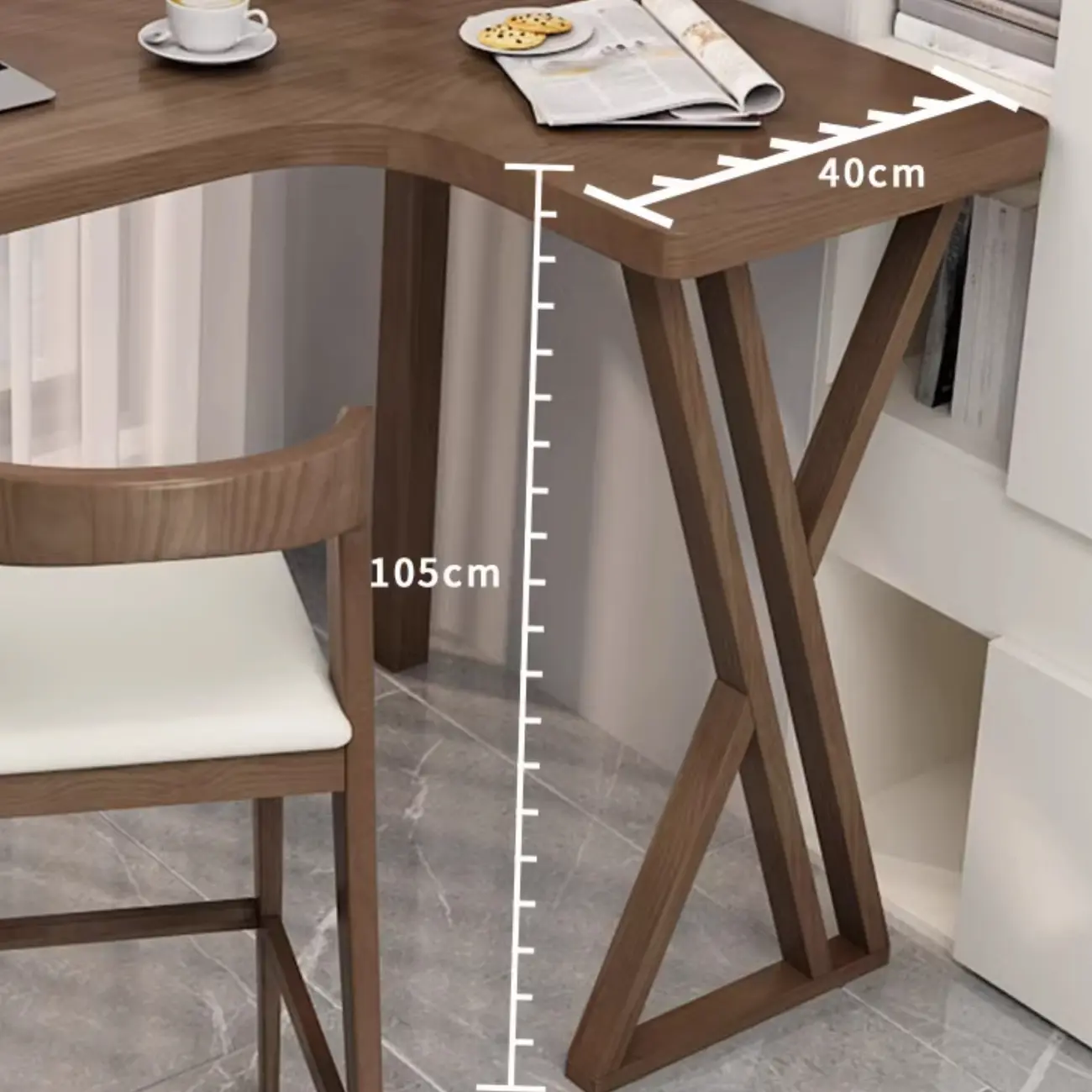 Smooth Brown Wooden Free Foam Bar Tables Image - 11 | homeyfad