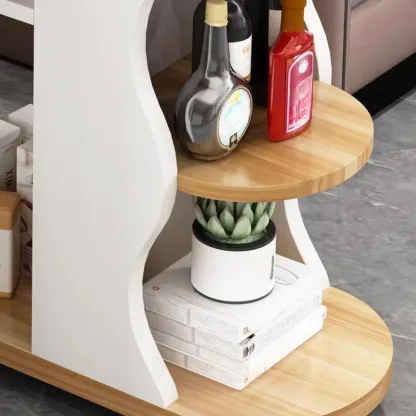 Modern Stone Top Freeform Bar Table with Storage for Home Bars Image - 12