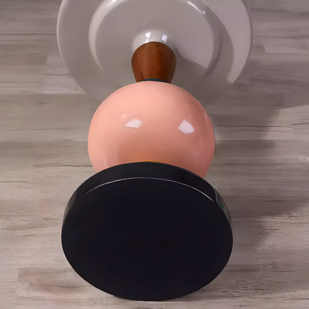 Round Wood Black Chairside Table with Pedestal Base | homeyfad