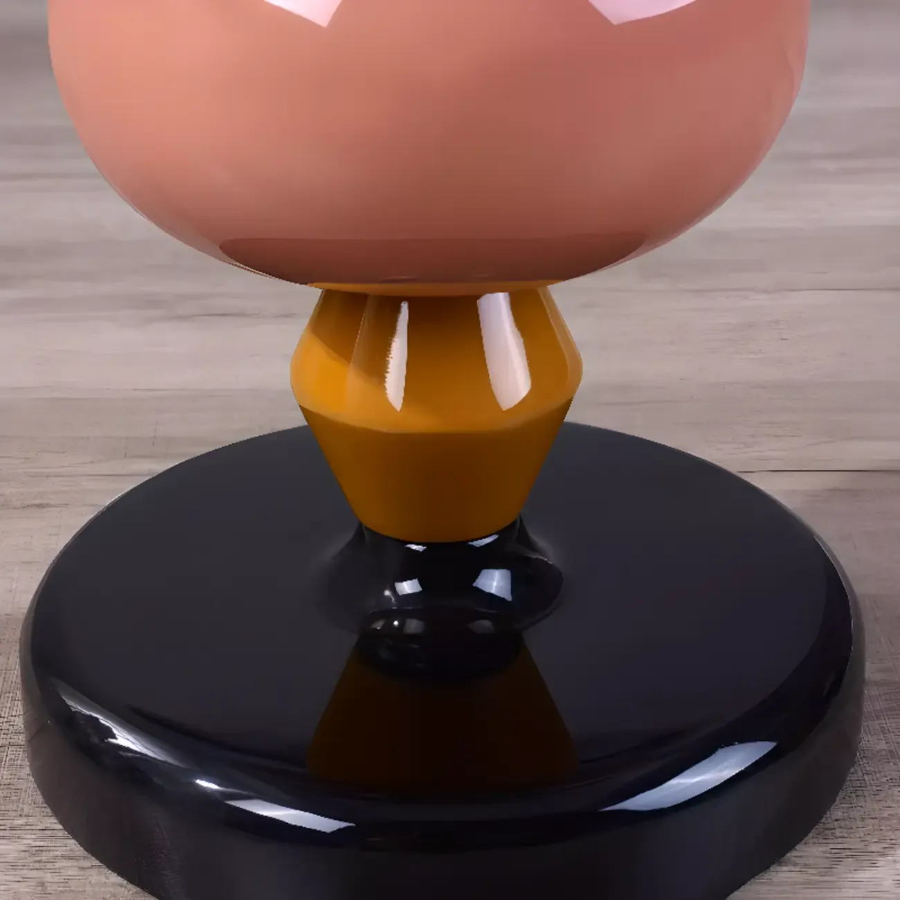 Round Wood Black Chairside Table with Pedestal Base