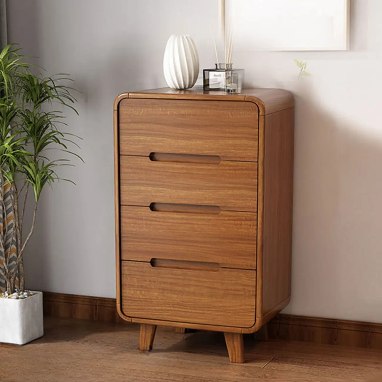 Elegant Large Brown White Wood Bedroom Cabinet with 9 Drawer Image - 11 | homeyfad