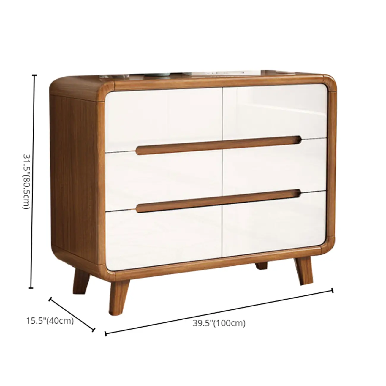 Elegant Large Brown White Wood Bedroom Cabinet with 9 Drawer #size | homeyfad