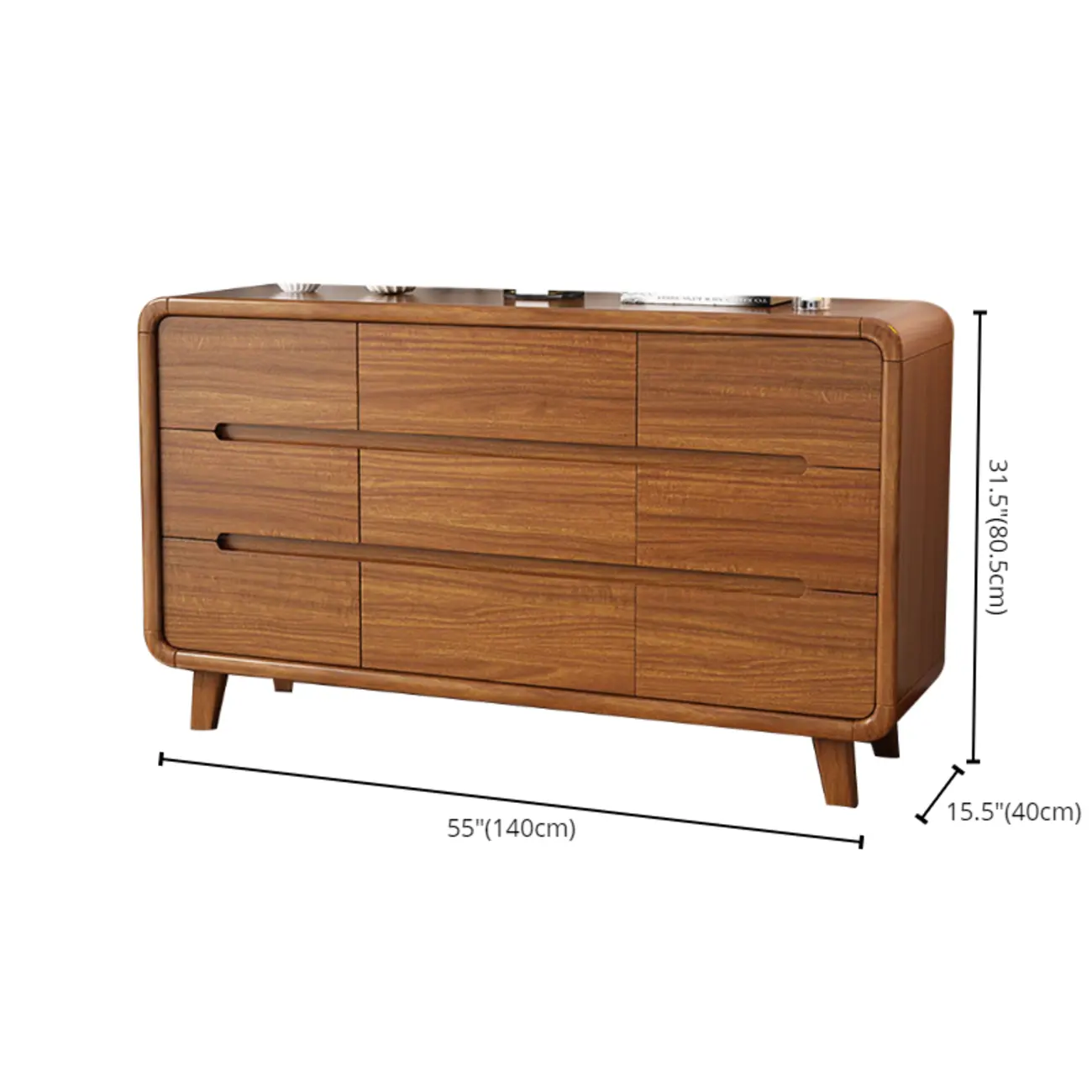 Elegant Large Brown White Wood Bedroom Cabinet with 9 Drawer Image - 25 | homeyfad