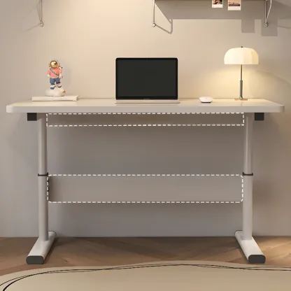 Minimalist Metal Adjustable Standing Desk with Wooden Top Image - 6