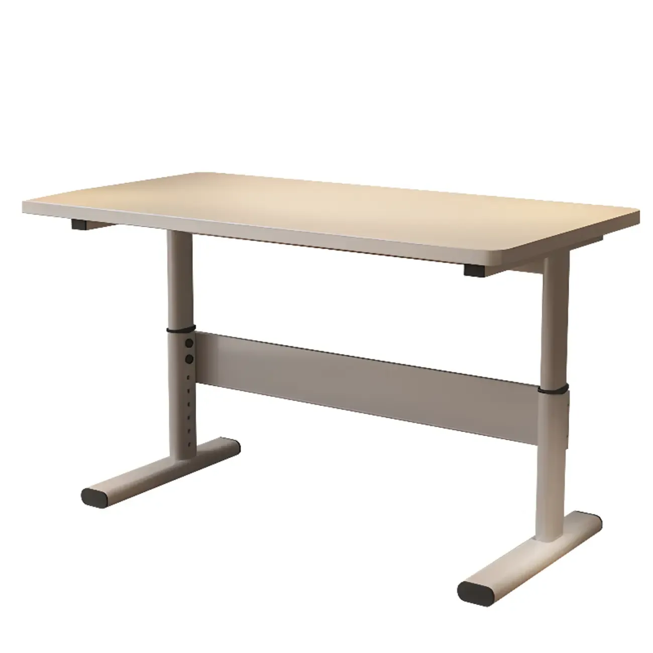 Minimalist Metal Adjustable Standing Desk with Wooden Top Image - 10