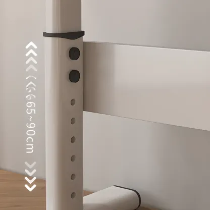 Minimalist Metal Adjustable Standing Desk with Wooden Top Image - 12