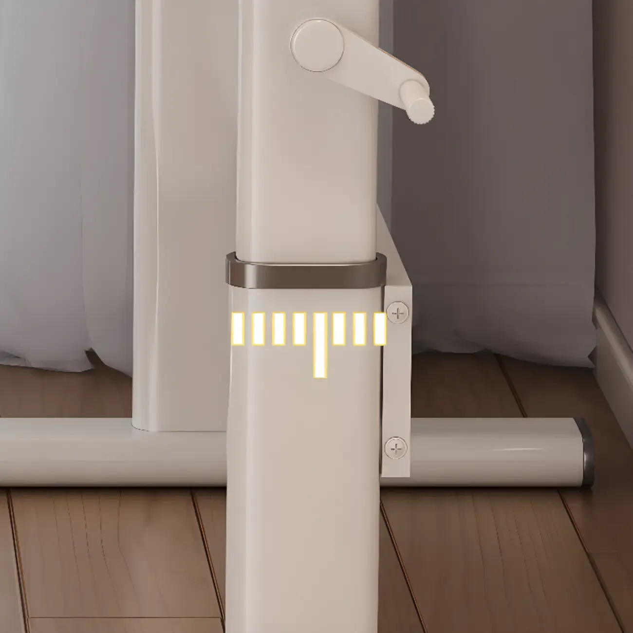 Minimalist Metal Adjustable Standing Desk with Wooden Top Image - 13