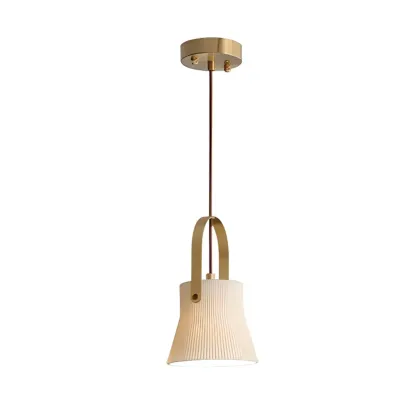 Modern Ceramic Pendant Light Adjustable Length for Dining Image - 5