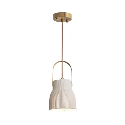 Modern Ceramic Pendant Light Adjustable Length for Dining Image - 9