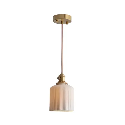 Modern Ceramic Pendant Light Adjustable Length for Dining Image - 11