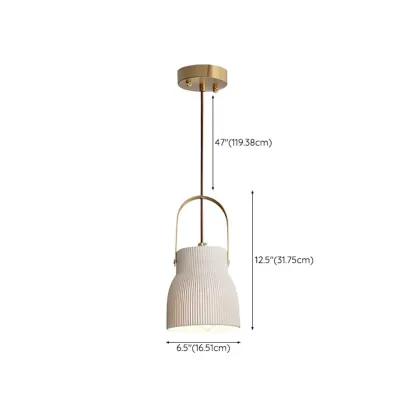 Modern Ceramic Pendant Light Adjustable Length for Dining Image - 18