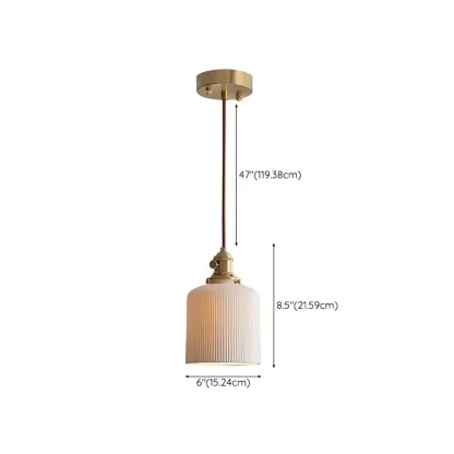 Modern Ceramic Pendant Light Adjustable Length for Dining Image - 20