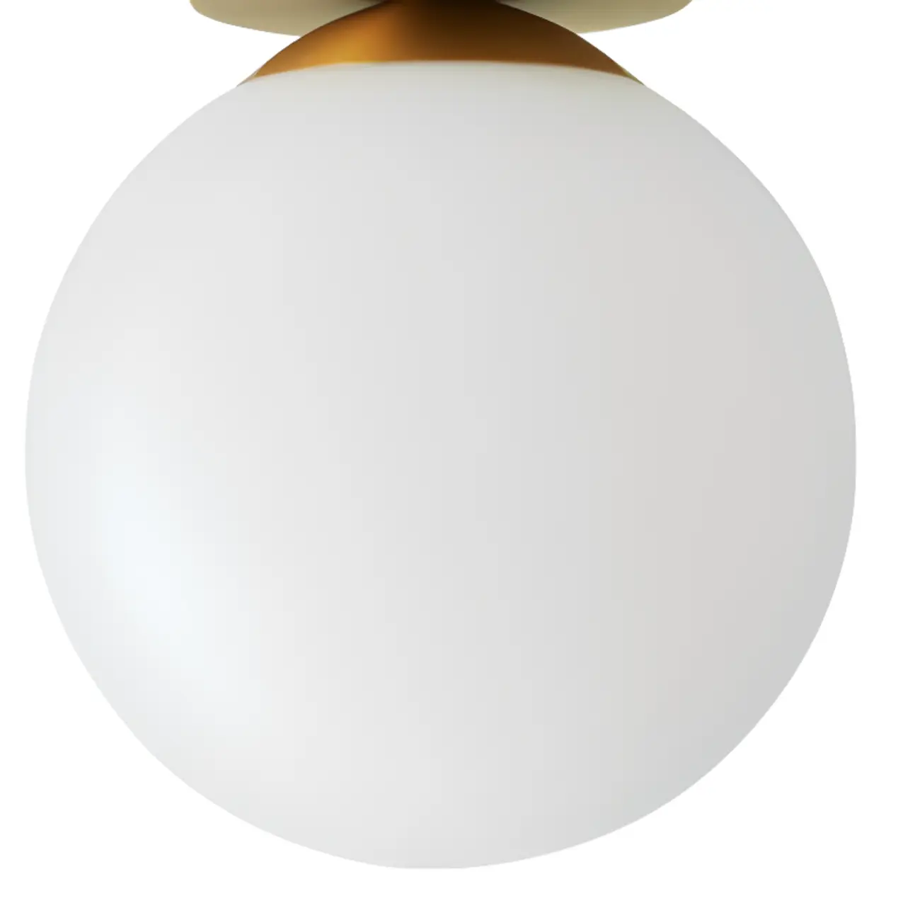Minimalist Globe Glass Metal Semi Flush Ceiling Light | homeyfad