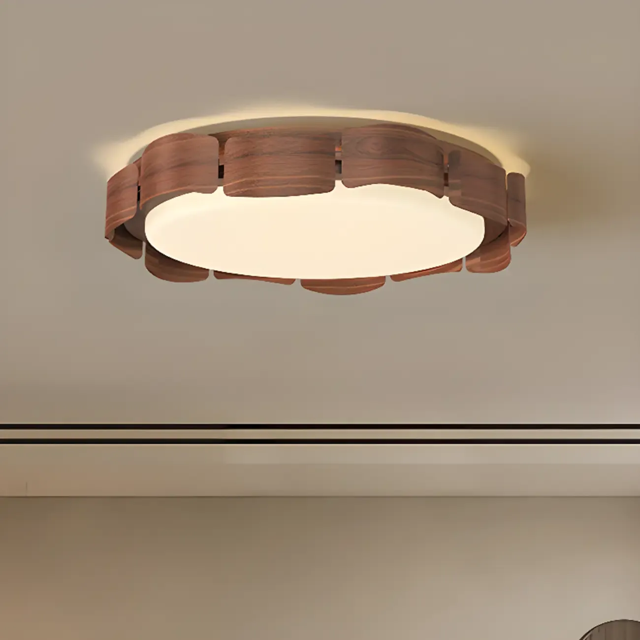 Circle Dimmable 2-Light Flush Mount Ceiling Light Fixture | HomeyFad