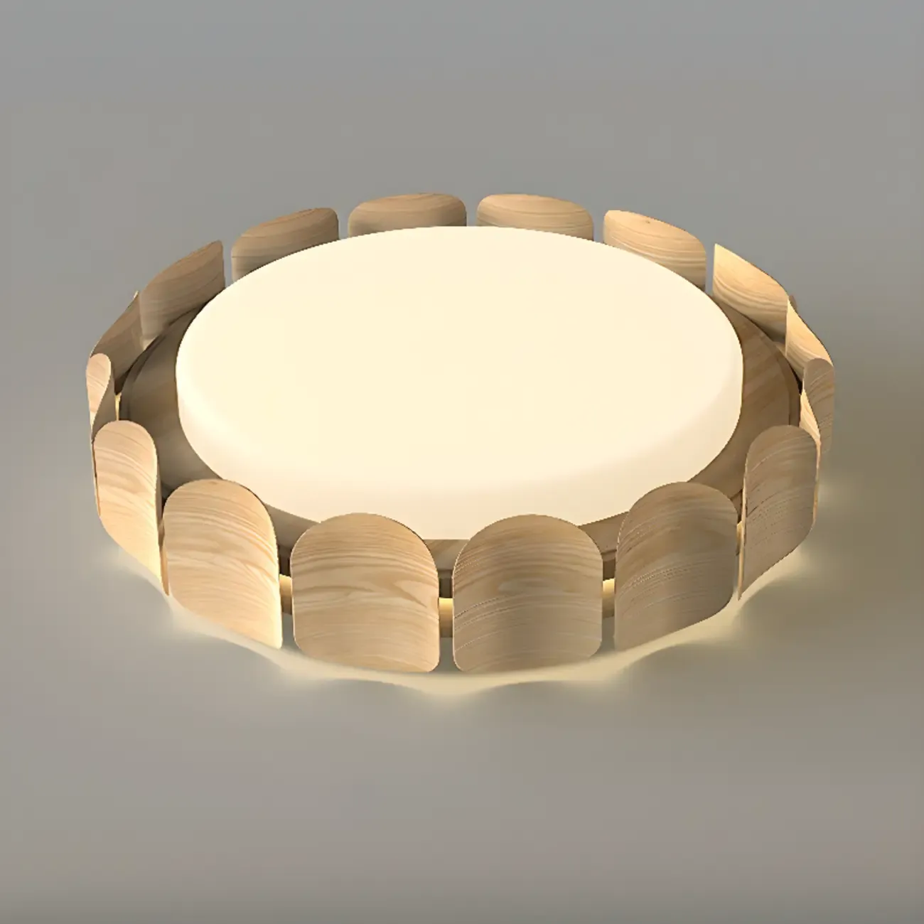 Circle Dimmable 2-Light Flush Mount Ceiling Light Fixture Image - 7