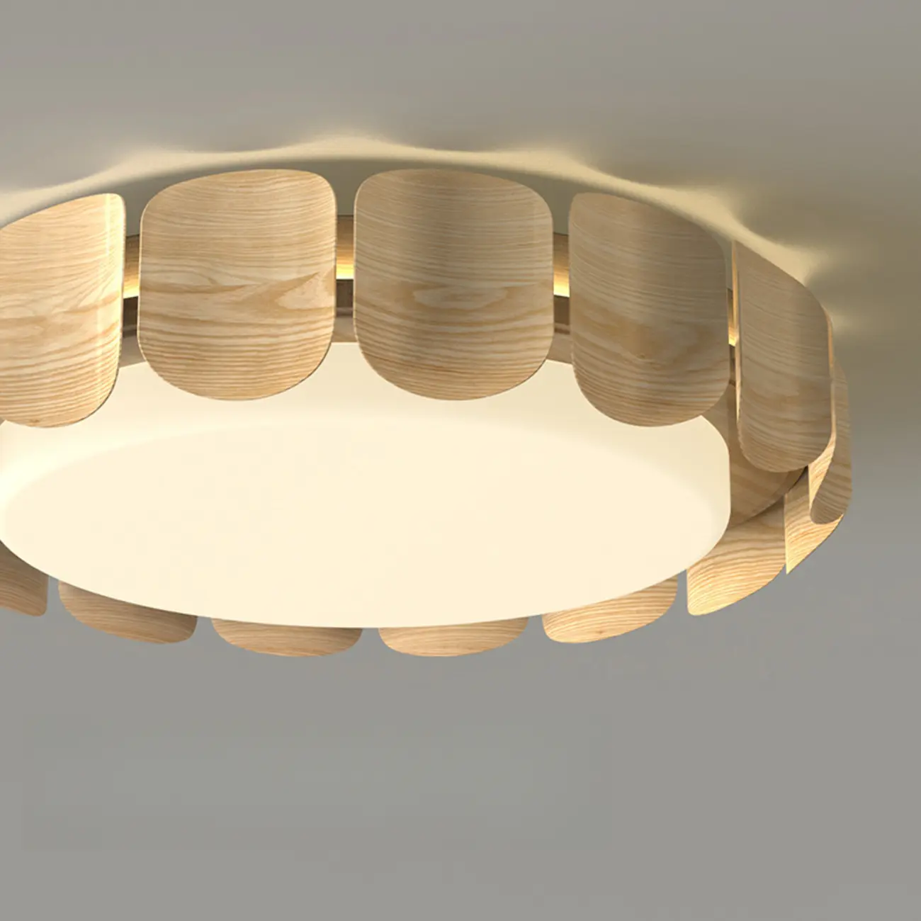 Circle Dimmable 2-Light Flush Mount Ceiling Light Fixture Image - 11 | homeyfad