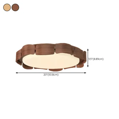 Circle Dimmable 2-Light Flush Mount Ceiling Light Fixture Image - 16