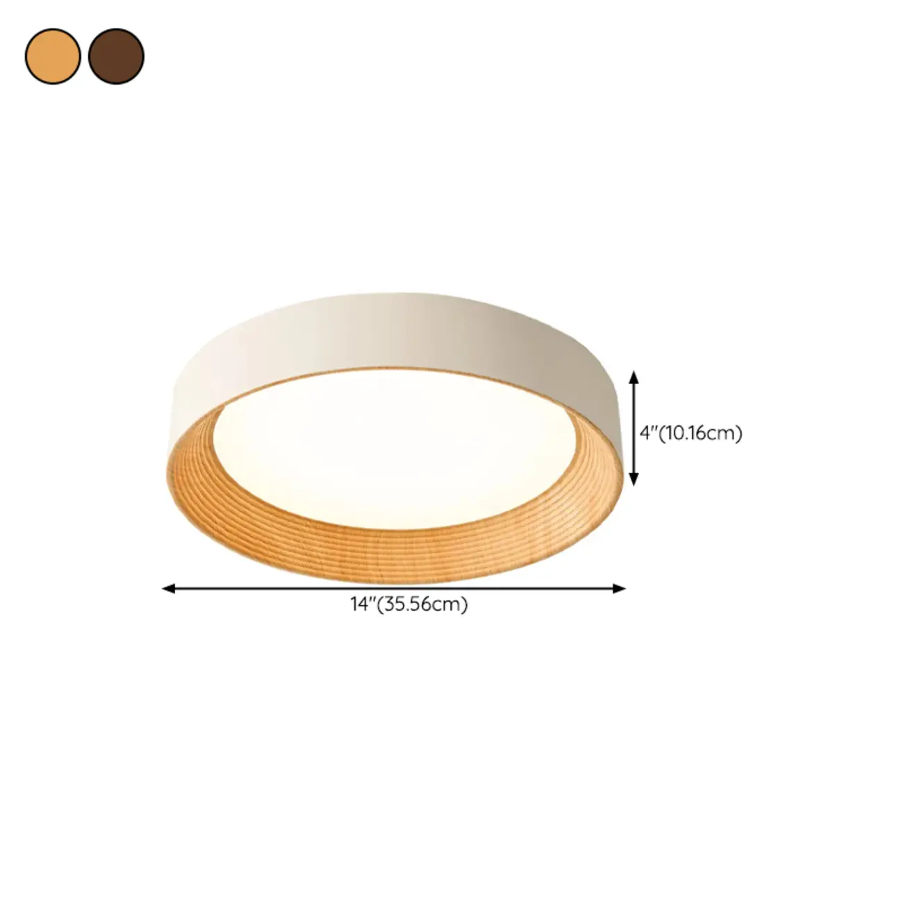 Modern Flush Mount Ceiling Light Dimmable LED for Living Room #size