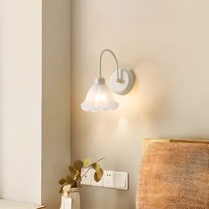 Vintage Wall Sconce with Vitreous Shade for Home Decor Image - 5