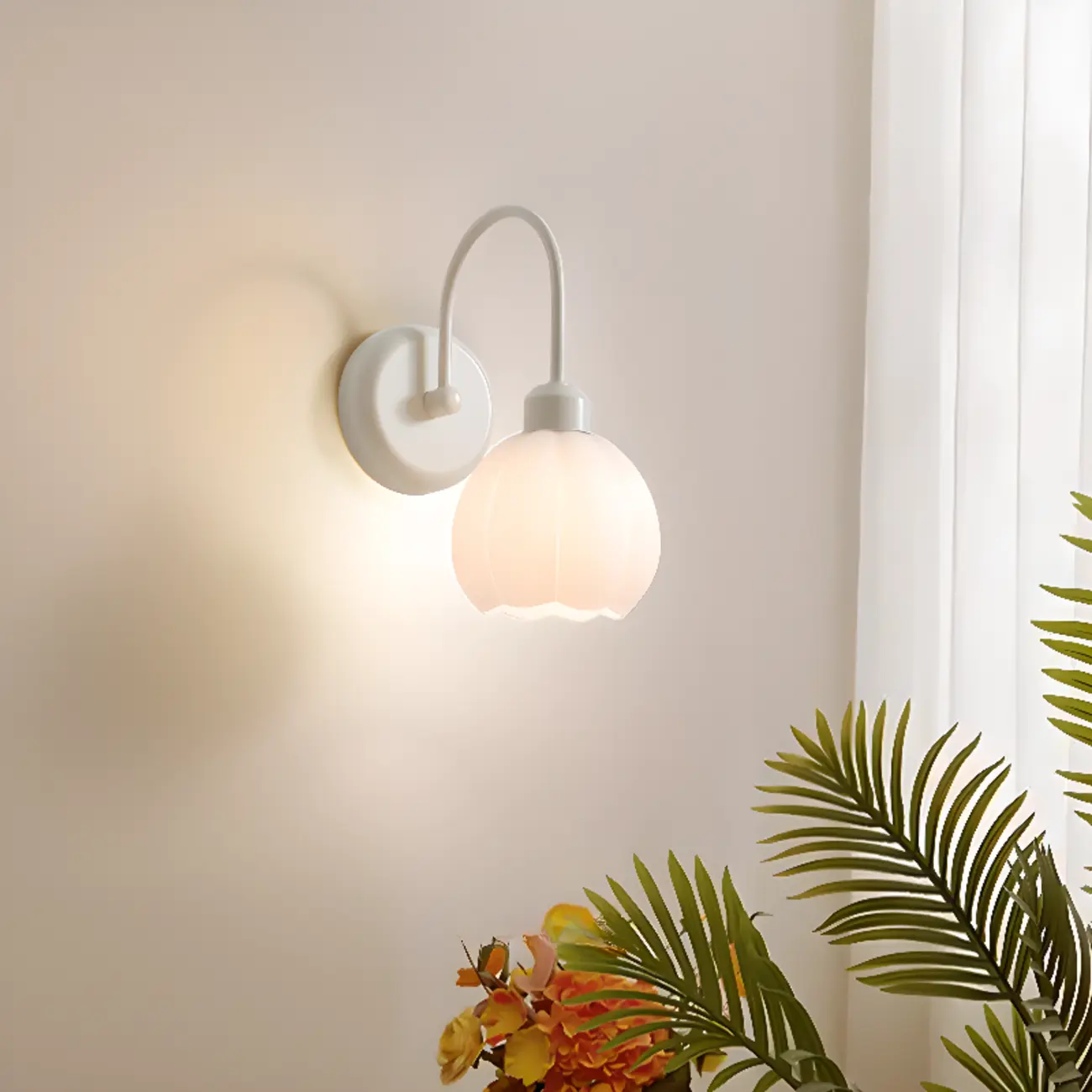 Vintage Wall Sconce with Vitreous Shade for Home Decor Image - 6 | homeyfad