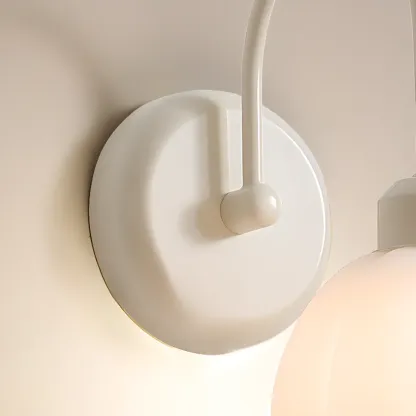 Vintage Wall Sconce with Vitreous Shade for Home Decor Image - 8