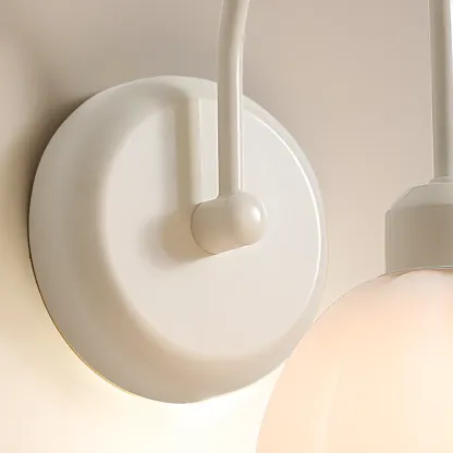 Vintage Wall Sconce with Vitreous Shade for Home Decor Image - 13