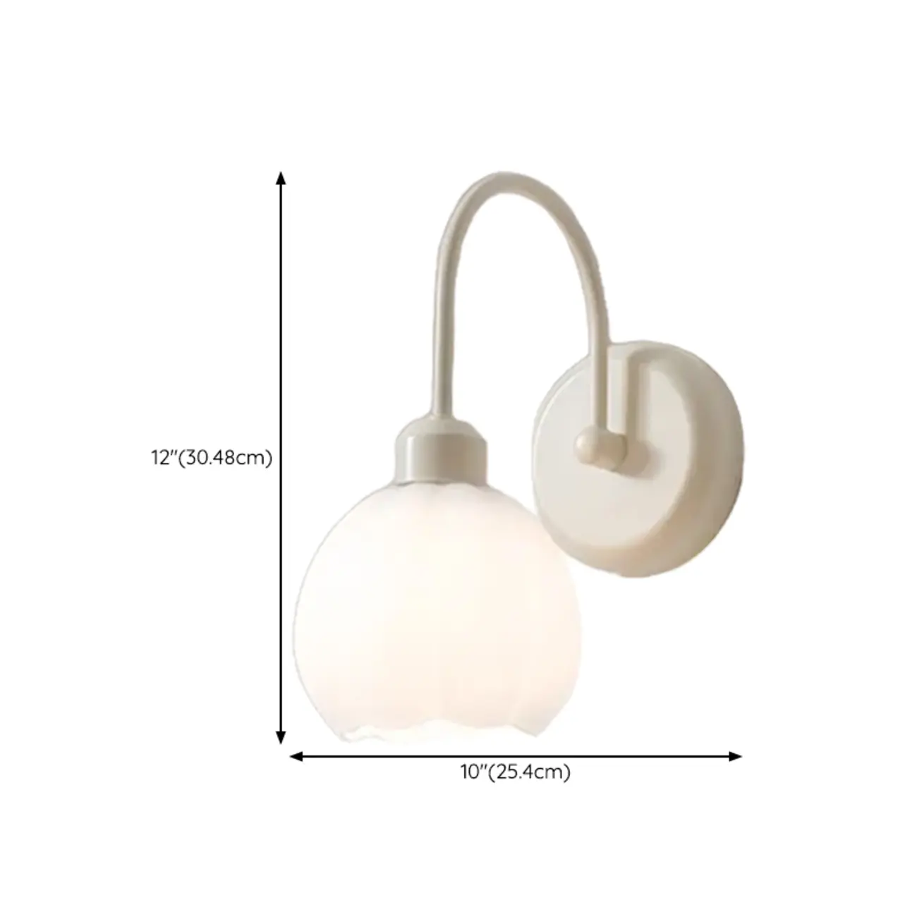 Elegant Cast Iron Wall Light Fixture for Bedroom Decor #size