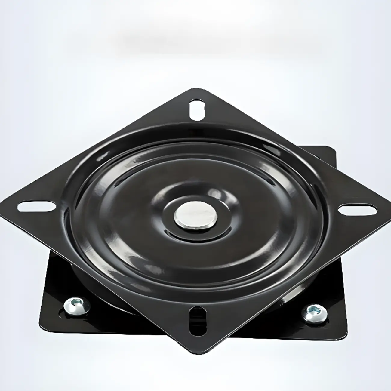 Traditional Blue Faux Leather Swivel Round Bar Stools Image - 7 | homeyfad