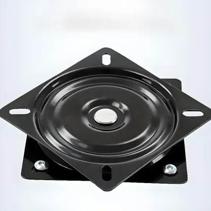 Traditional Blue Faux Leather Swivel Round Bar Stools Image - 7